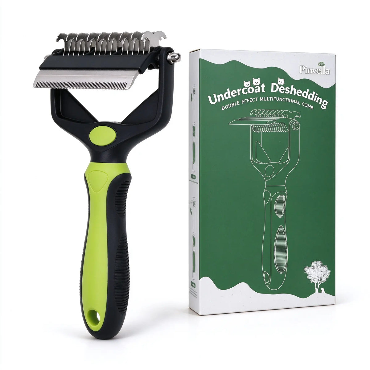 pinvella-green-undercoat-deshedding-brush-with-packaging